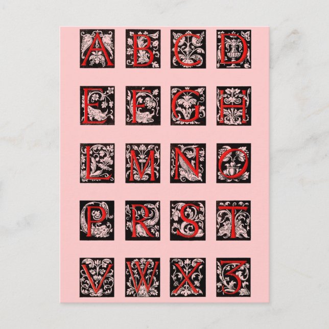 Alphabet Postcard (Front)