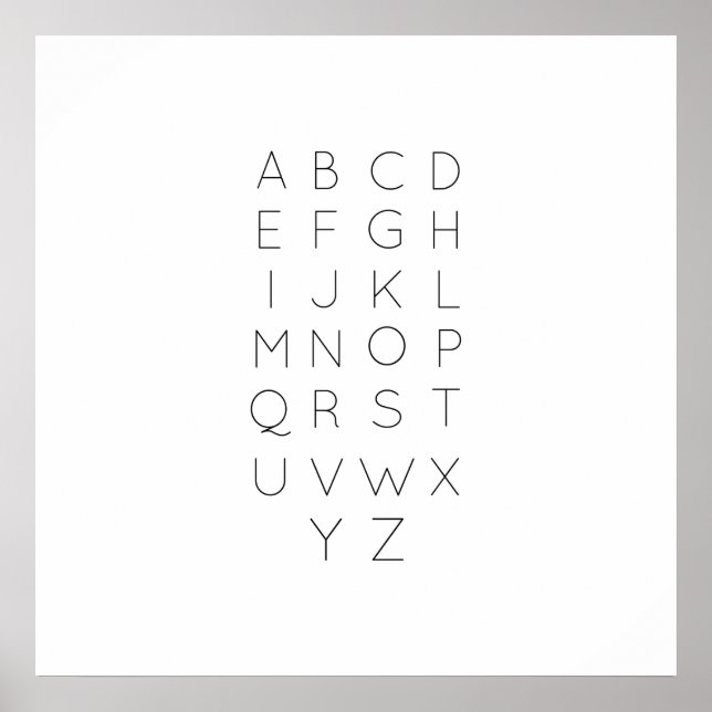 Alphabet Print, Wall Art (Front)