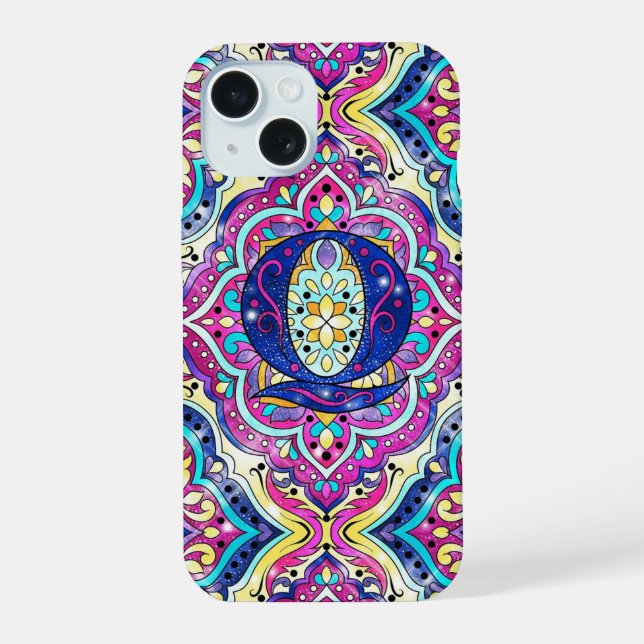Alphabet Q iPhone 15 Case (Back)