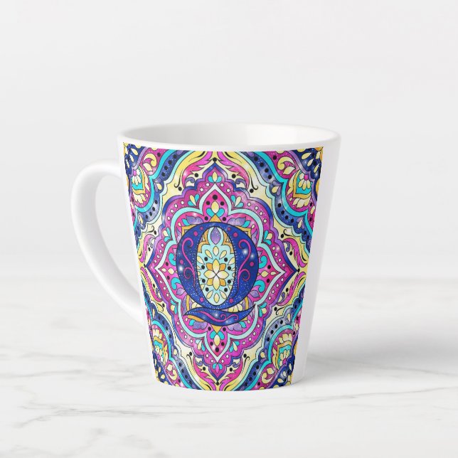 Alphabet Q Latte Mug (Left Angle)