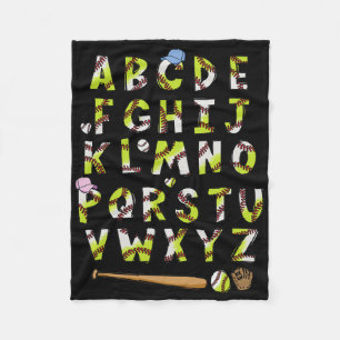 Alphabet Sell Softll Abcs Letters Boys Girls Teach Fleece Blanket