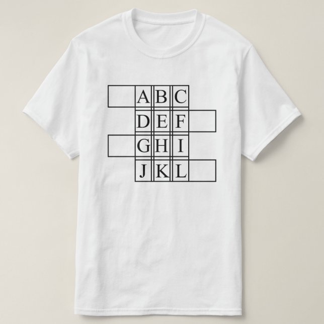 Alphabet simple designed t-shirt (Design Front)