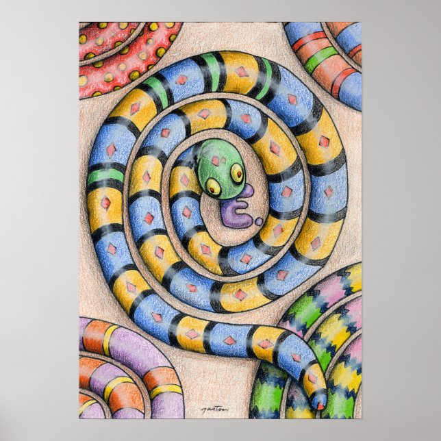 Alphabet Snake Poster from Denis Gaston Art (Front)