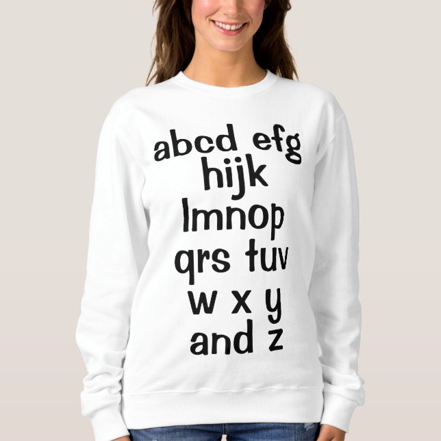 Alphabet Song ABCs Women's Sweatshirt (Front)