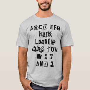 Alphabet Song (Distressed Letters) Men's T-Shirt
