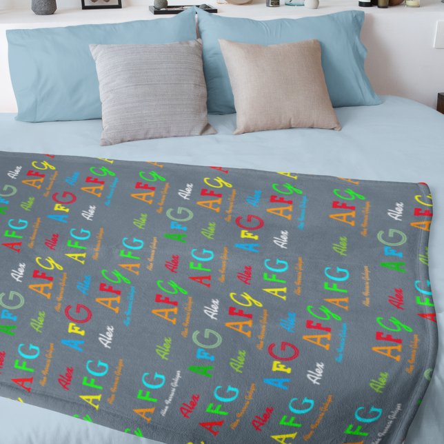 alphabet soup letters fleece blanket (Creator Uploaded)