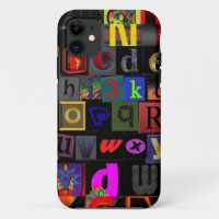 Alphabet Soup, mosaic letters design, fun colourfu
