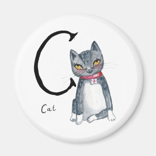 Alphabet storybook abc C for cat Magnet