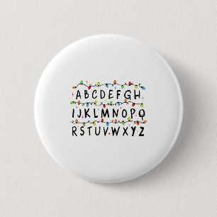 Alphabet Stranger Christmas 2025 Lights Boys Girls 6 Cm Round Badge