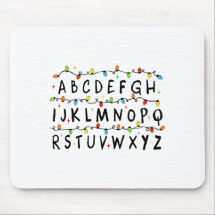 Alphabet Stranger Christmas 2025 Lights Boys Girls Mouse Pad