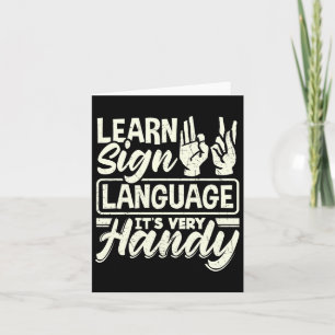 Alphabet Teacher American Sing Language Its Very H Card