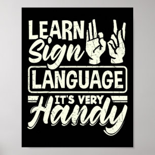 Alphabet Teacher American Sing Language Its Very H Poster
