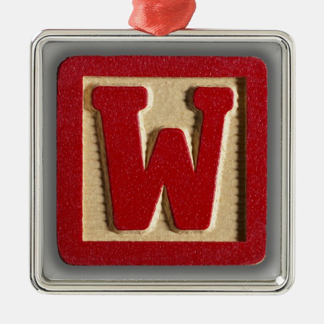 Alphabet Toy Block W Metal Tree Decoration (Front)