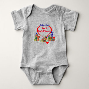 Alphabet toy blocks baby bodysuit