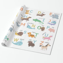 Alphabet with Animals wrapping paper