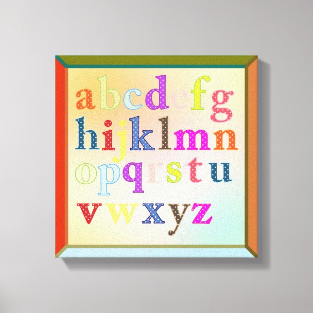Alphabet Wrapped Canvas (Front)
