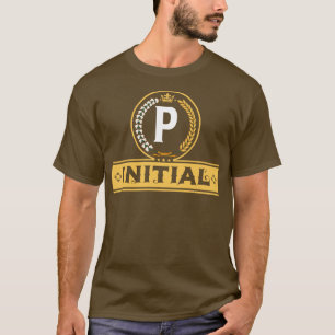 Alphabetical Art by Viralfont Letter P T-Shirt