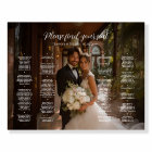 Alphabetical elegant photo wedding seating chart