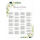 ALPHABETICAL ORDER Floral Wedding Seating Chart