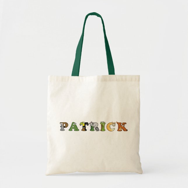 Alphabetimals Personalised Name Bag (Front)