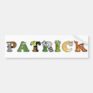 Alphabetimals Personalised Name Sticker