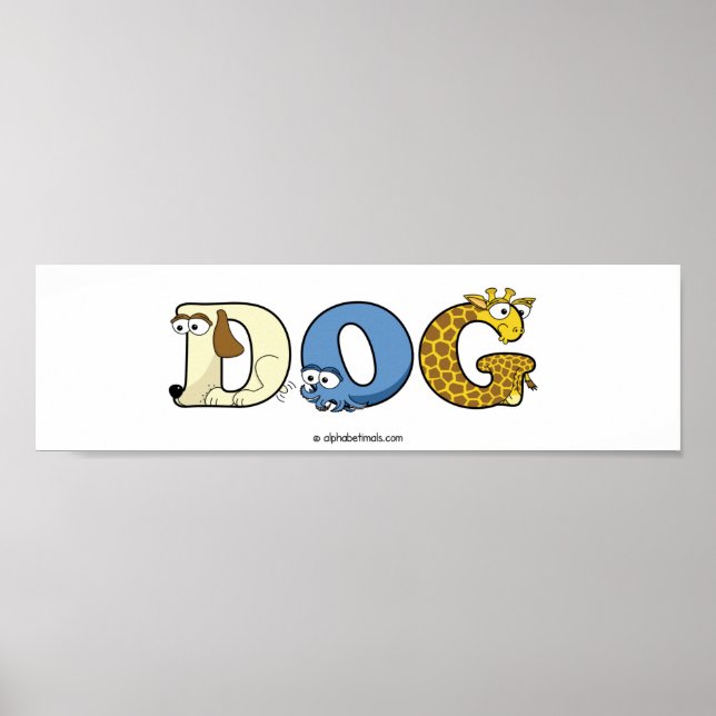 Alphabetimals Personalised Poster (Front)