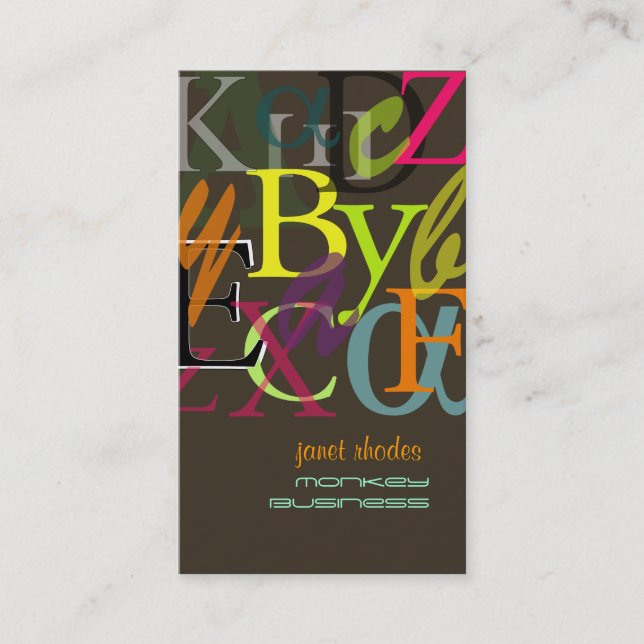 Alphabets, teachers profile cards (Front)