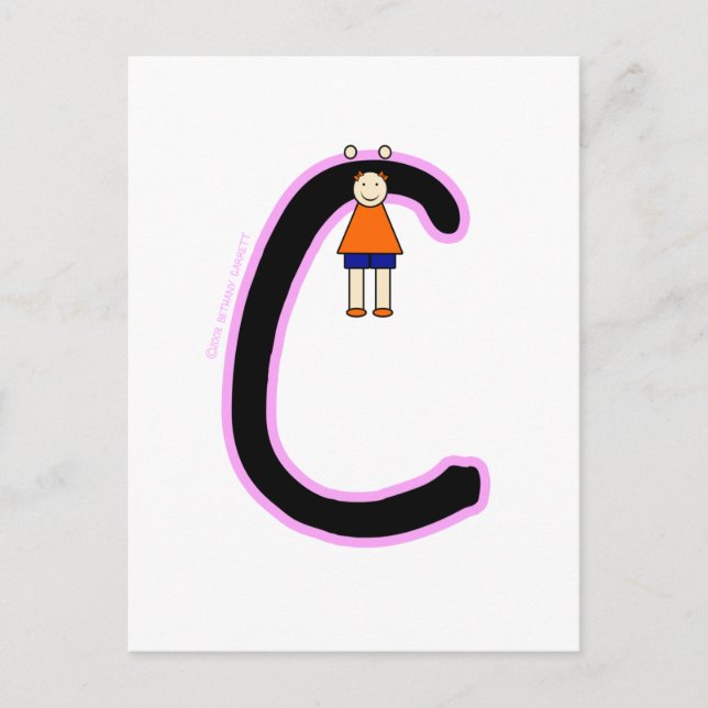 Alphakins C Girls Postcard (Front)