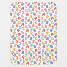 Alphanumeric Playtime Baby Blanket