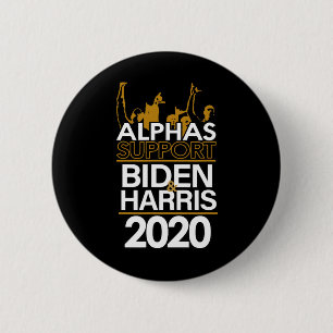 Alphas Support Biden And Harris 2020 Presidential  6 Cm Round Badge