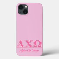 Alphi Chi Omega Pink Letters