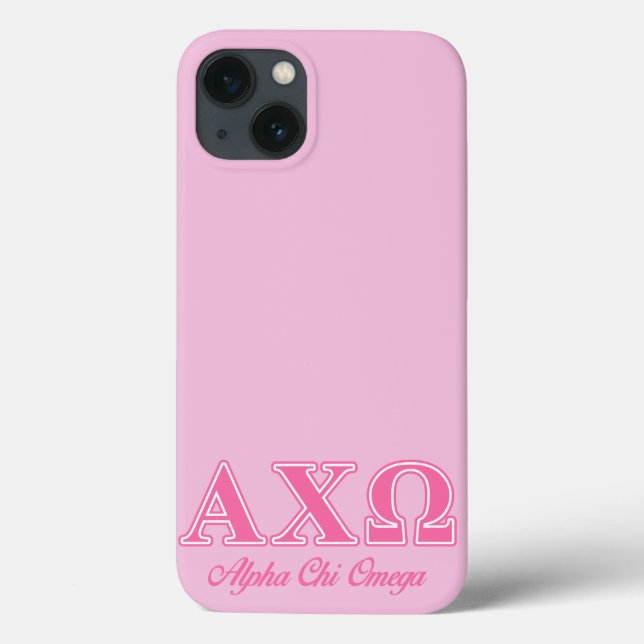 Alphi Chi Omega Pink Letters Case-Mate iPhone Case (Back)