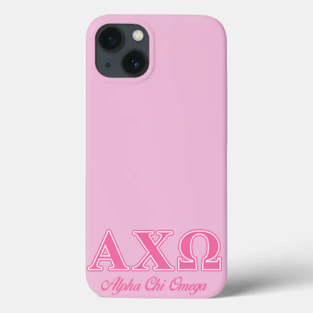 Alphi Chi Omega Pink Letters CaseMate iPhone Case Zazzle.co.nz