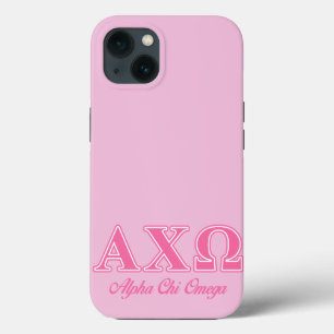 Alphi Chi Omega Pink Letters iPhone 13 Case