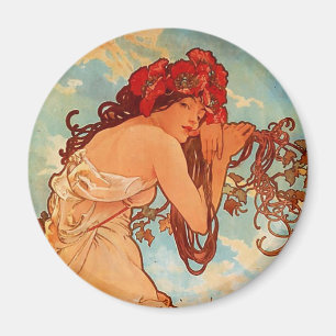Alphons Mucha  Summer Magnet
