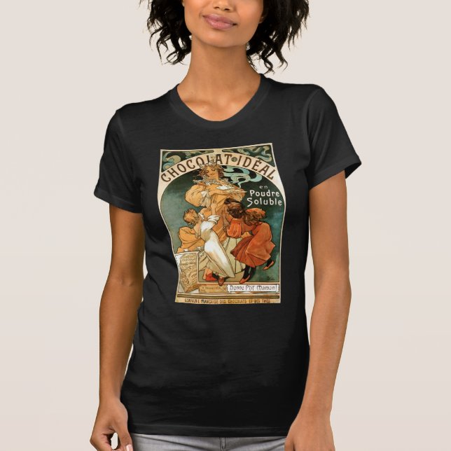 Alphonse (Alfons) Mucha Chocolat Ideal T-Shirt (Front)