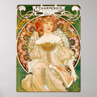 Alphonse (Alfons) Mucha Poster: Champenois