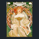 Alphonse (Alfons) Mucha Poster:  Champenois Poster<br><div class="desc">This is a reproduction of the the Art Nouveau colour lithograph "F. Champenois" by Alphonse Mucha,  created in 1897.</div>
