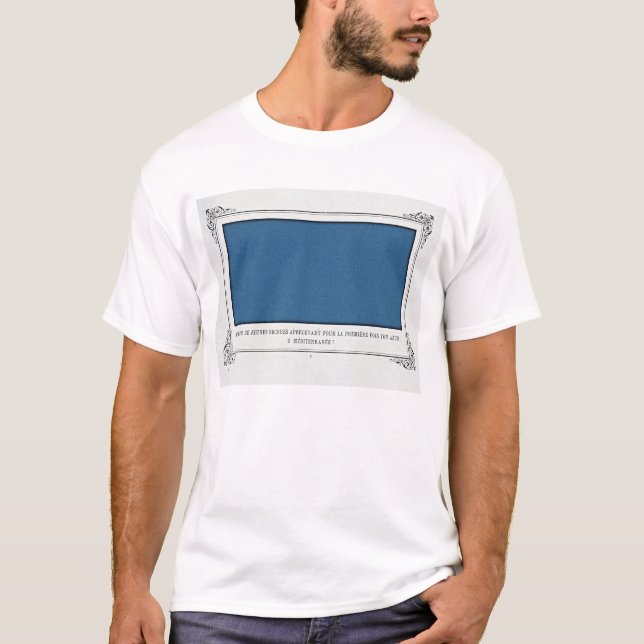 Alphonse Allais, April Fools, Blue, Abstract Art T-Shirt (Front)