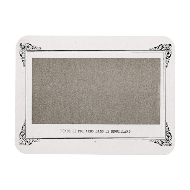 Alphonse Allais, April Fools, Grey, Abstract Art Magnet (Horizontal)