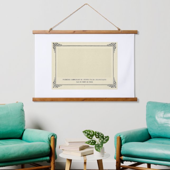 Alphonse Allais, April Fools, White, Abstract Art Hanging Tapestry (Living Room)
