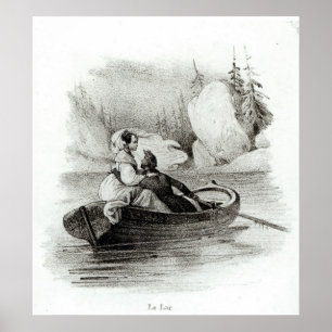 Alphonse de Lamartine and Elvire Poster