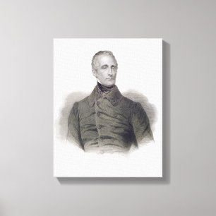 Alphonse de Lamartine, engraved by Pierre Pelee (1 Canvas Print