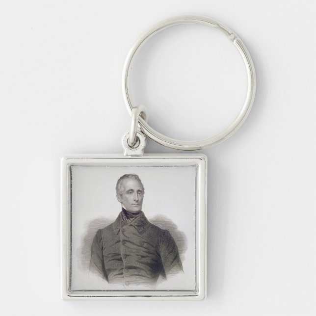 Alphonse de Lamartine, engraved by Pierre Pelee (1 Key Ring (Front)