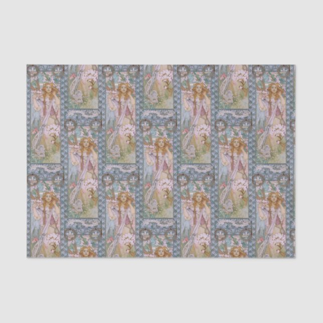 Alphonse Maria Mucha - Art Nouveau DIY Tissue Paper (Front)