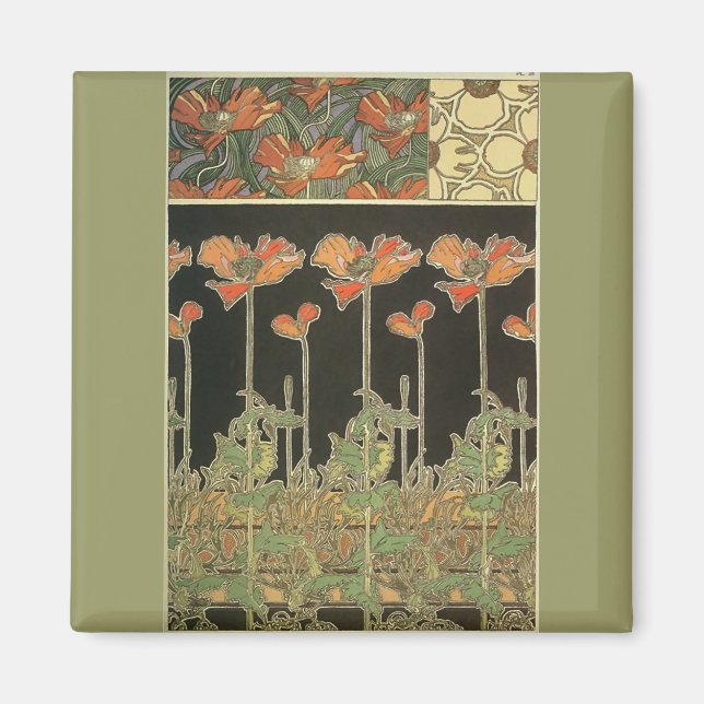 Alphonse Maria Mucha ~ Decoratifs Magnet (Front)