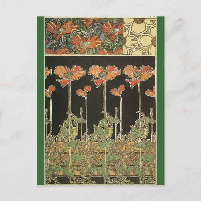 Alphonse Maria Mucha ~ Decoratifs Postcard (Front)