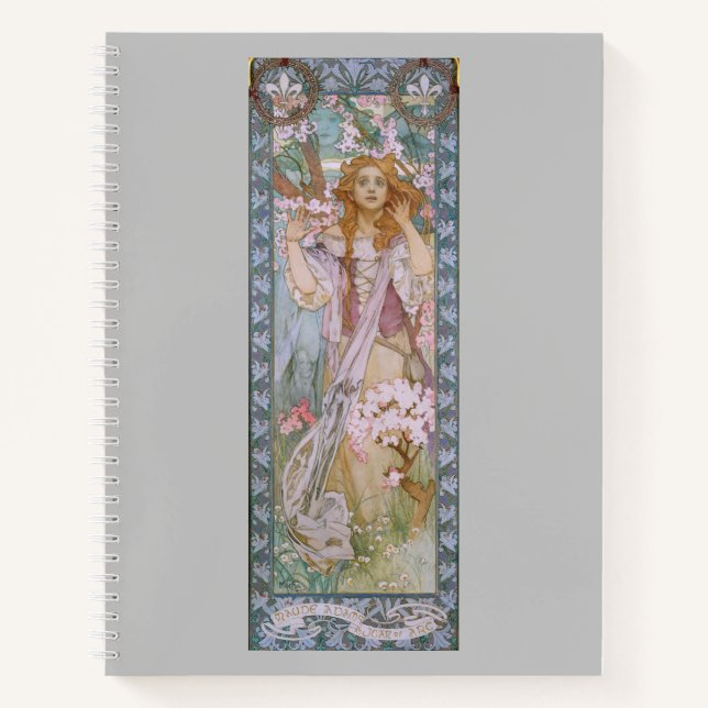 Alphonse Maria Mucha – Jeanne d'Arc Jugendstil Art Notebook (Front)