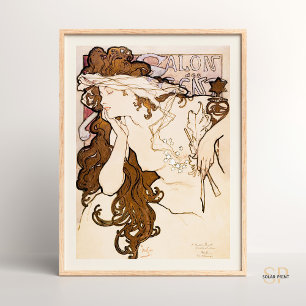 Alphonse Maria Mucha Salon Des Cent Vintage Art Poster