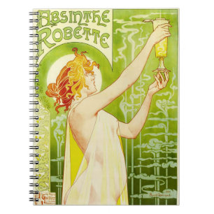 Alphonse Mucha Absinthe Robette Notebook